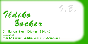 ildiko bocker business card